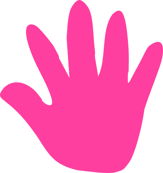 Pink baby handprint.