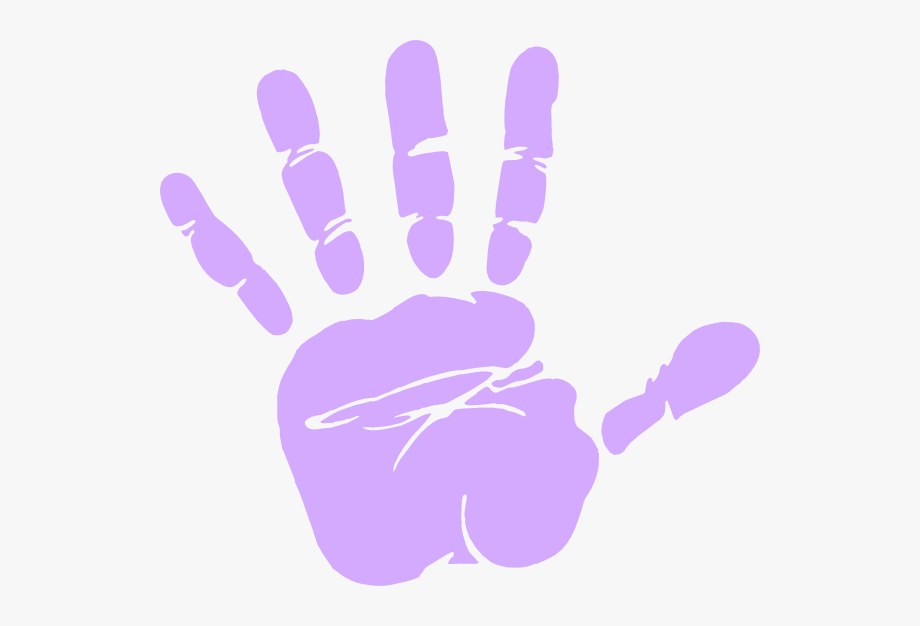handprints clipart purple