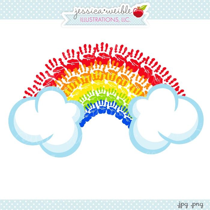 Handprint Rainbow Clipart