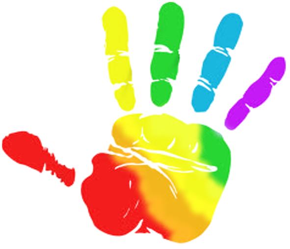 Handprint clipart rainbow, Handprint rainbow Transparent
