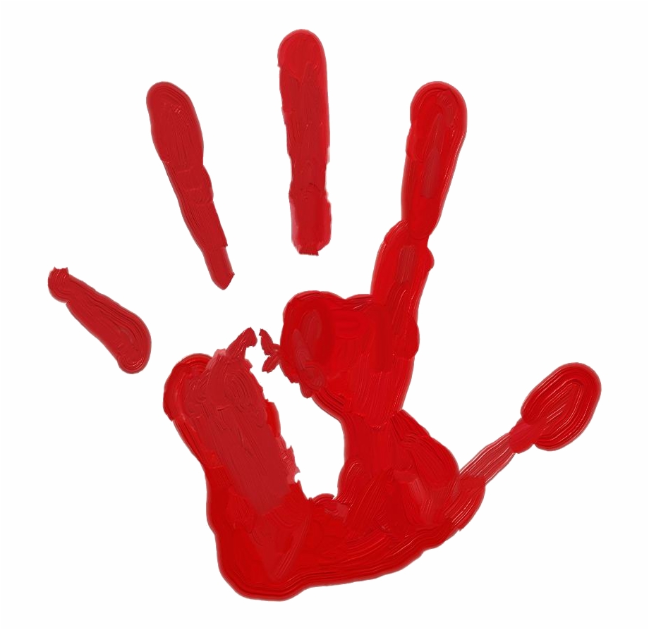 handprints clipart red