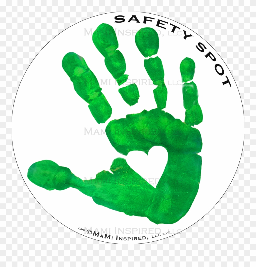 Safety Spot Kids White Hand Car Magnet Handprint Parking