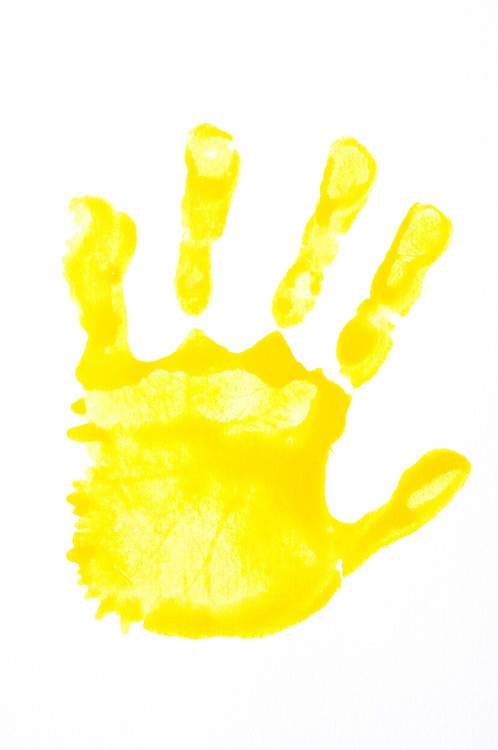 handprints clipart yellow