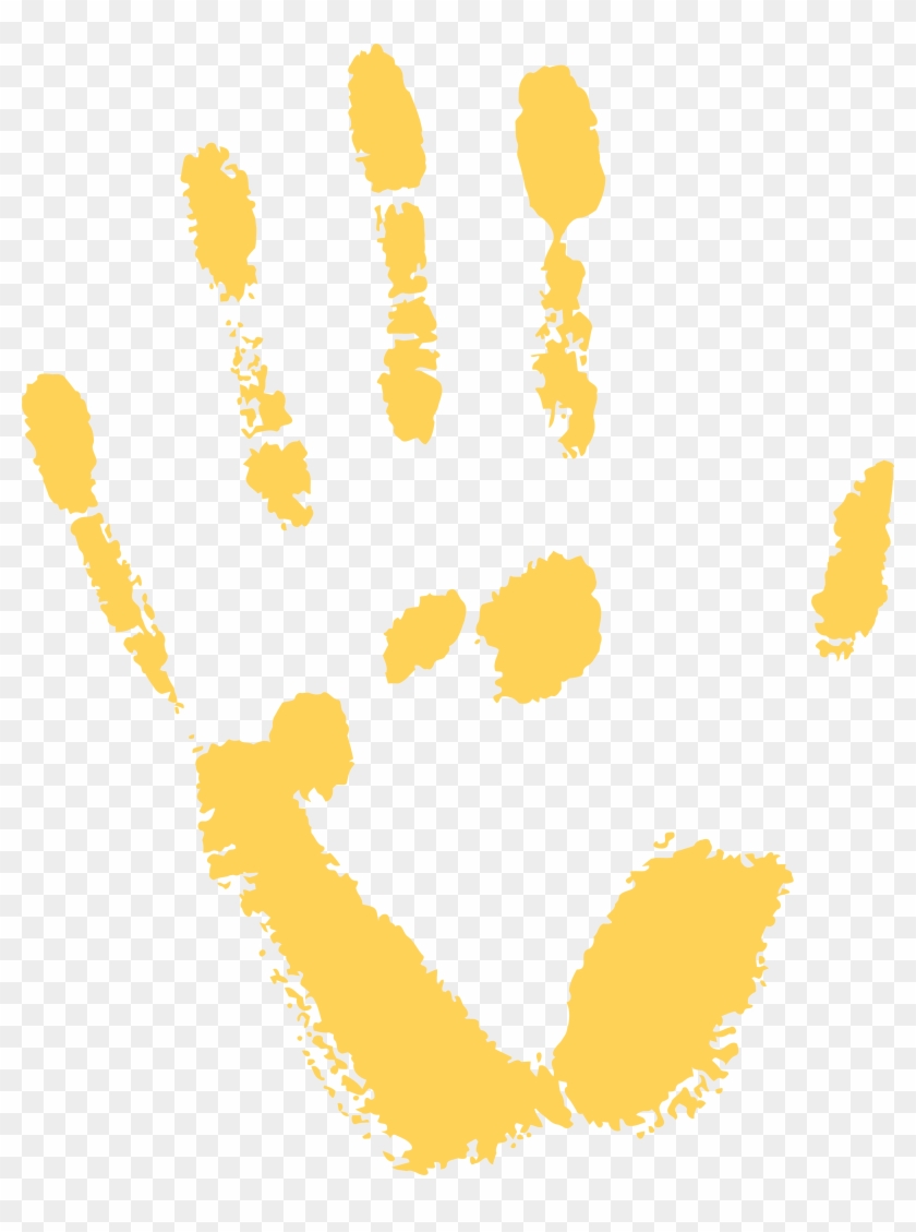 Yellow handprint free.