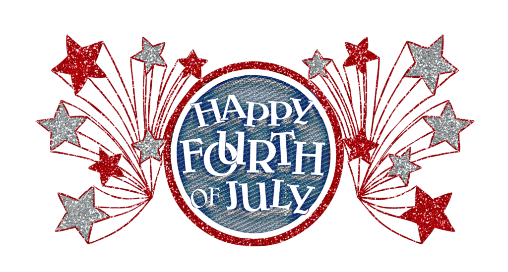 Happy Fourth Of July Glitter Banner