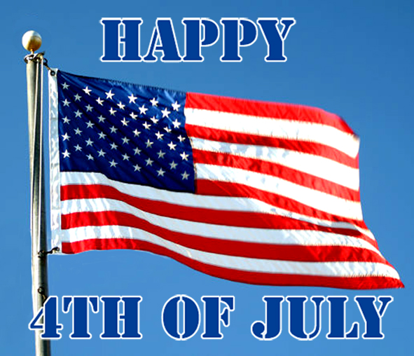 happy 4th of july clipart flag
