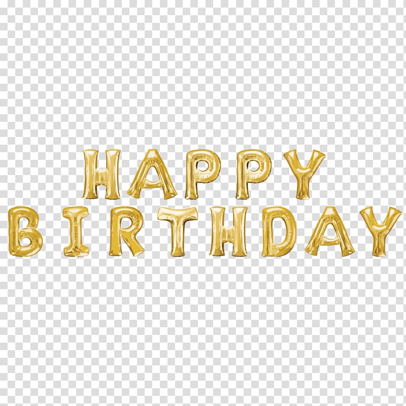 Happy Birthday to You Garland Toy balloon Gold, Birthday