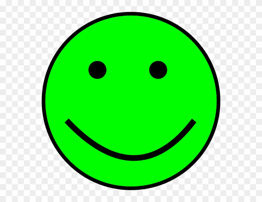 happy face clipart green