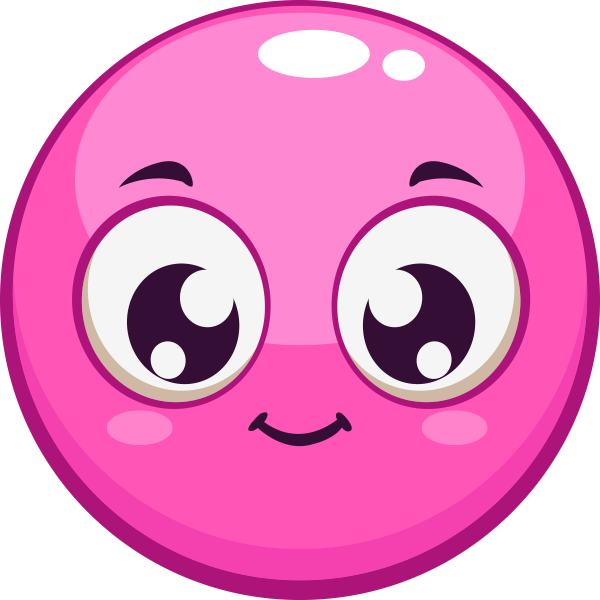 happy face clipart pink