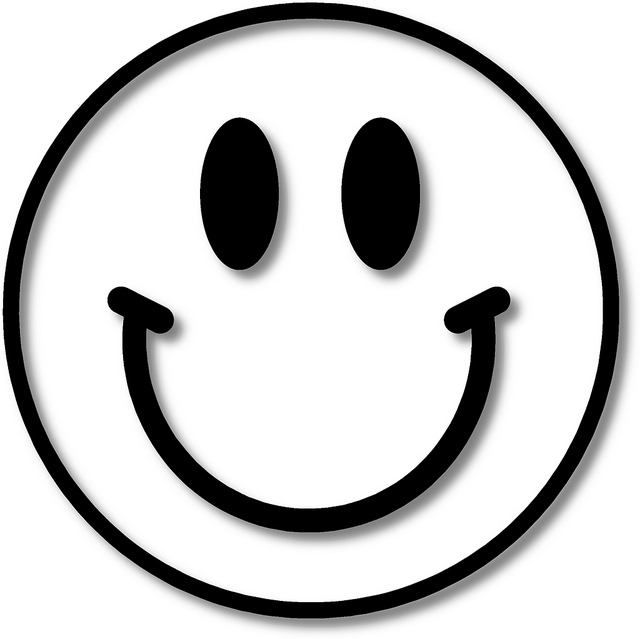 Smiley face black and white free clipart images