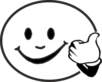 happy face clipart white