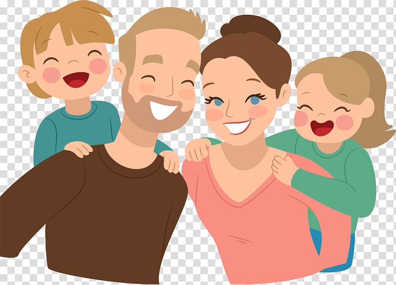 Happy family illustration.