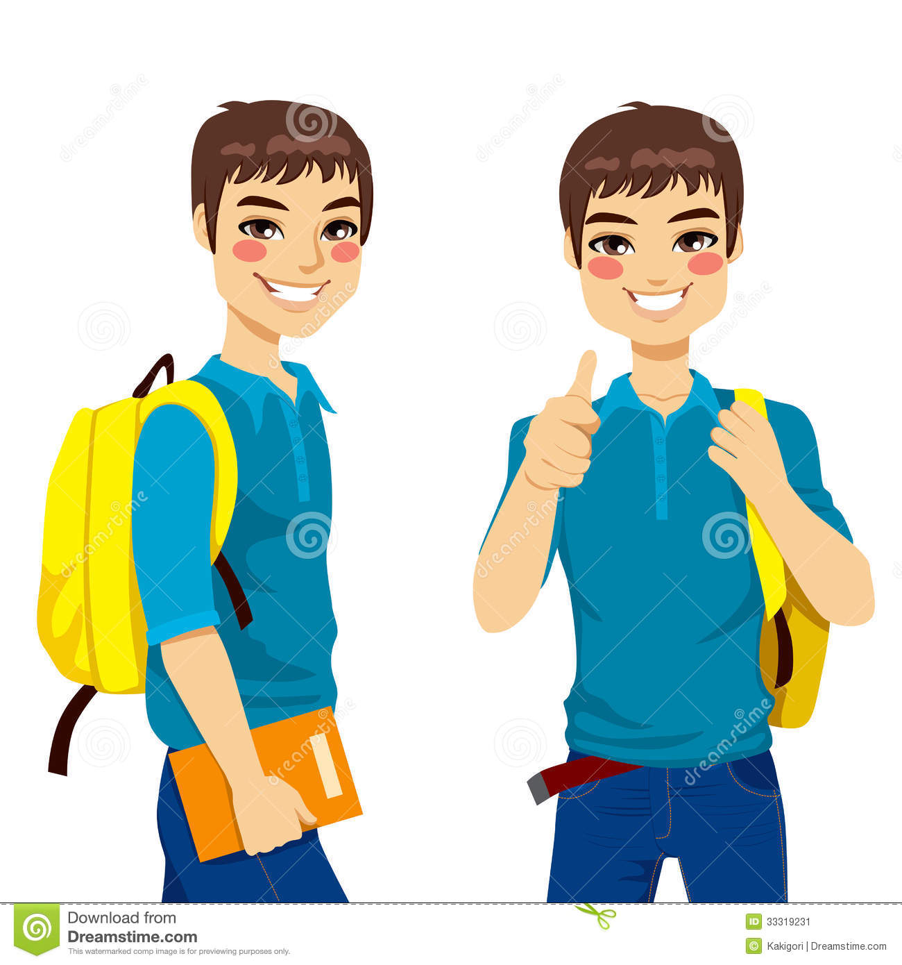 College students clipart.