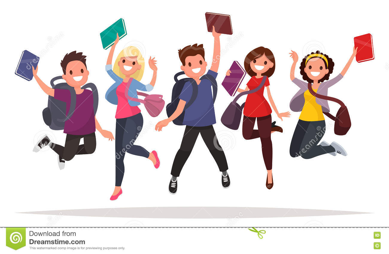 Happy College Student Clipart