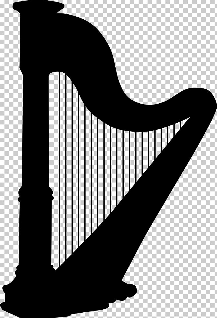 Harp silhouette png.
