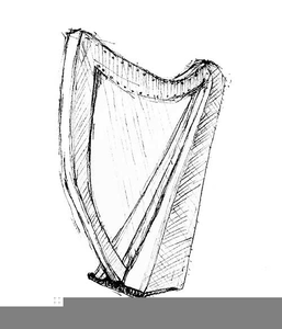 Irish harp drawing.