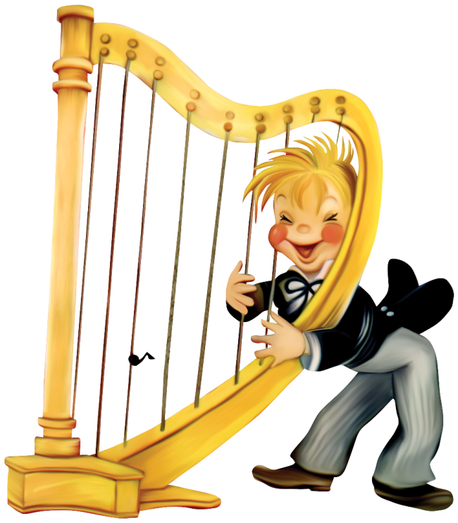 Harp clipart harpist.