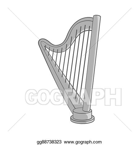 Clipart harp icon.