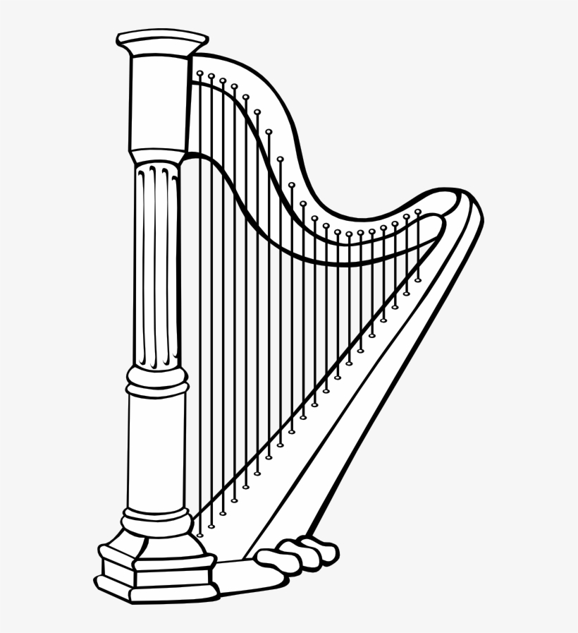 Harp black white.