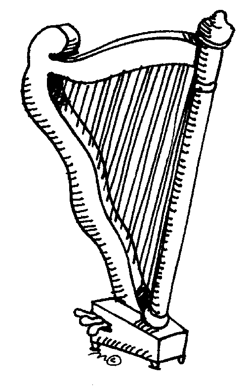 Free harp clipart.