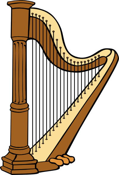 81 harp clipart.