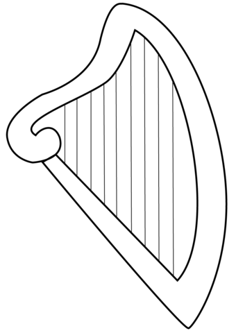 Harp coloring page.