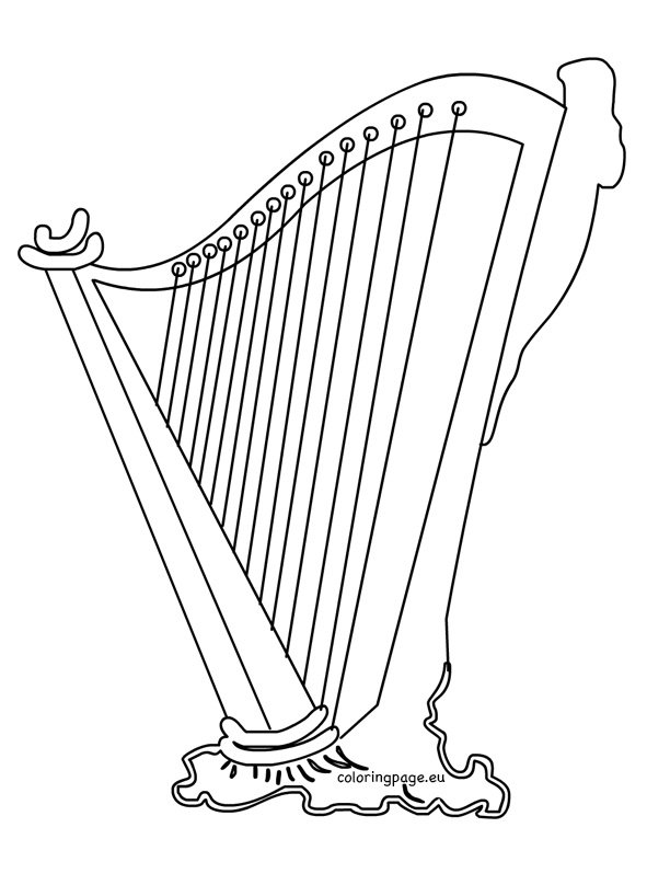 Irish harp clipart.