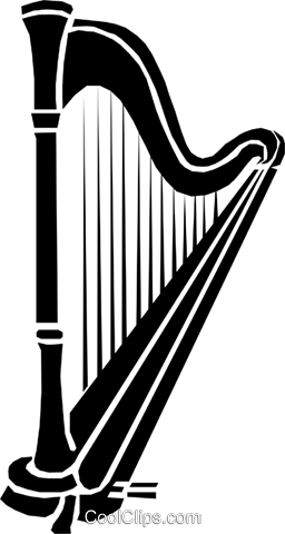 Harp Royalty Free Vector Clip Art illustration