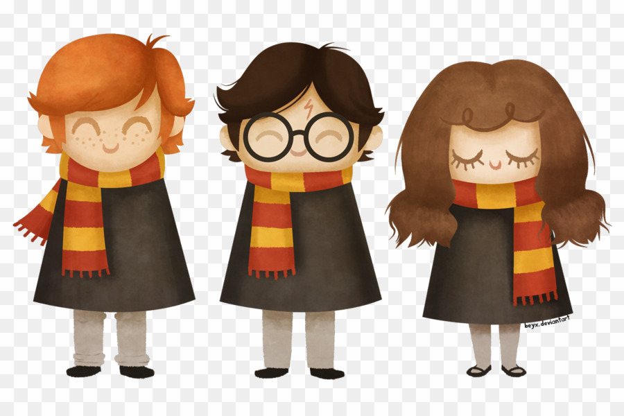 Cute Harry Potter PNG Ron Weasley Hermione Granger Clipart