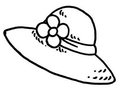 Hat black and white sun hat clipart black and white