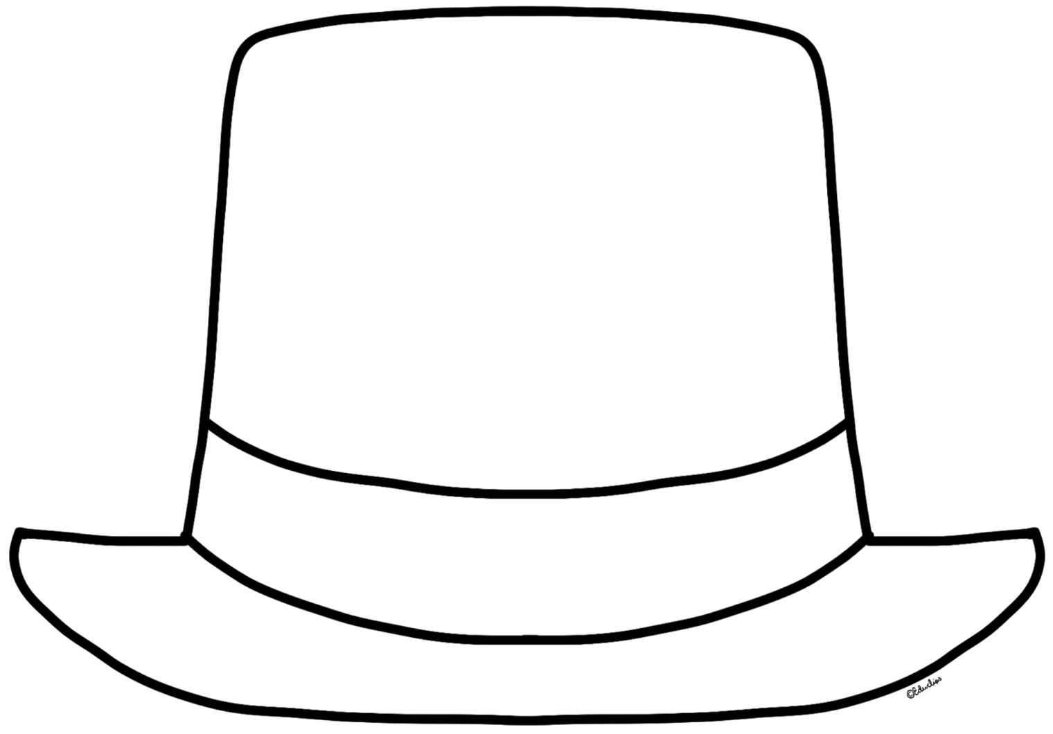 Monochrome clipart hat.