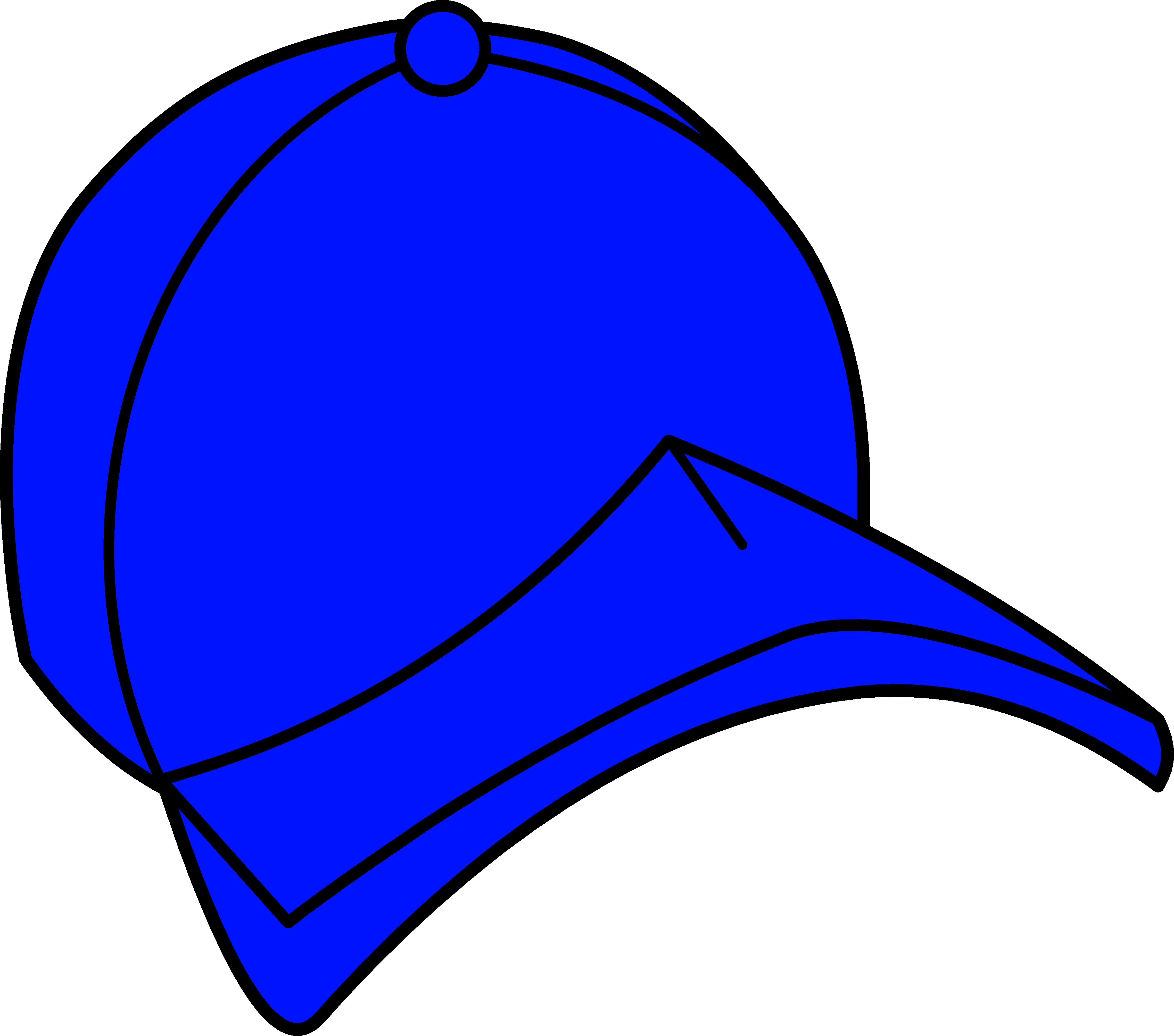 hat clipart blue