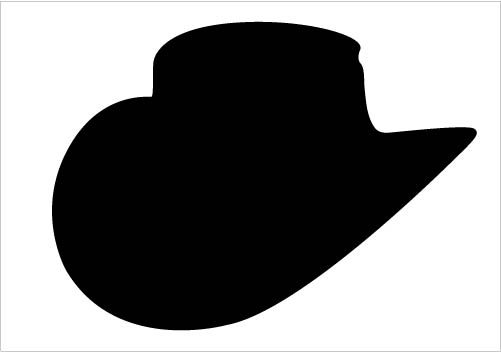 Cowboy hat cow boy hat silhouette vector clipart