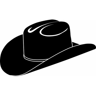 Cowboy hat silhouette clipart