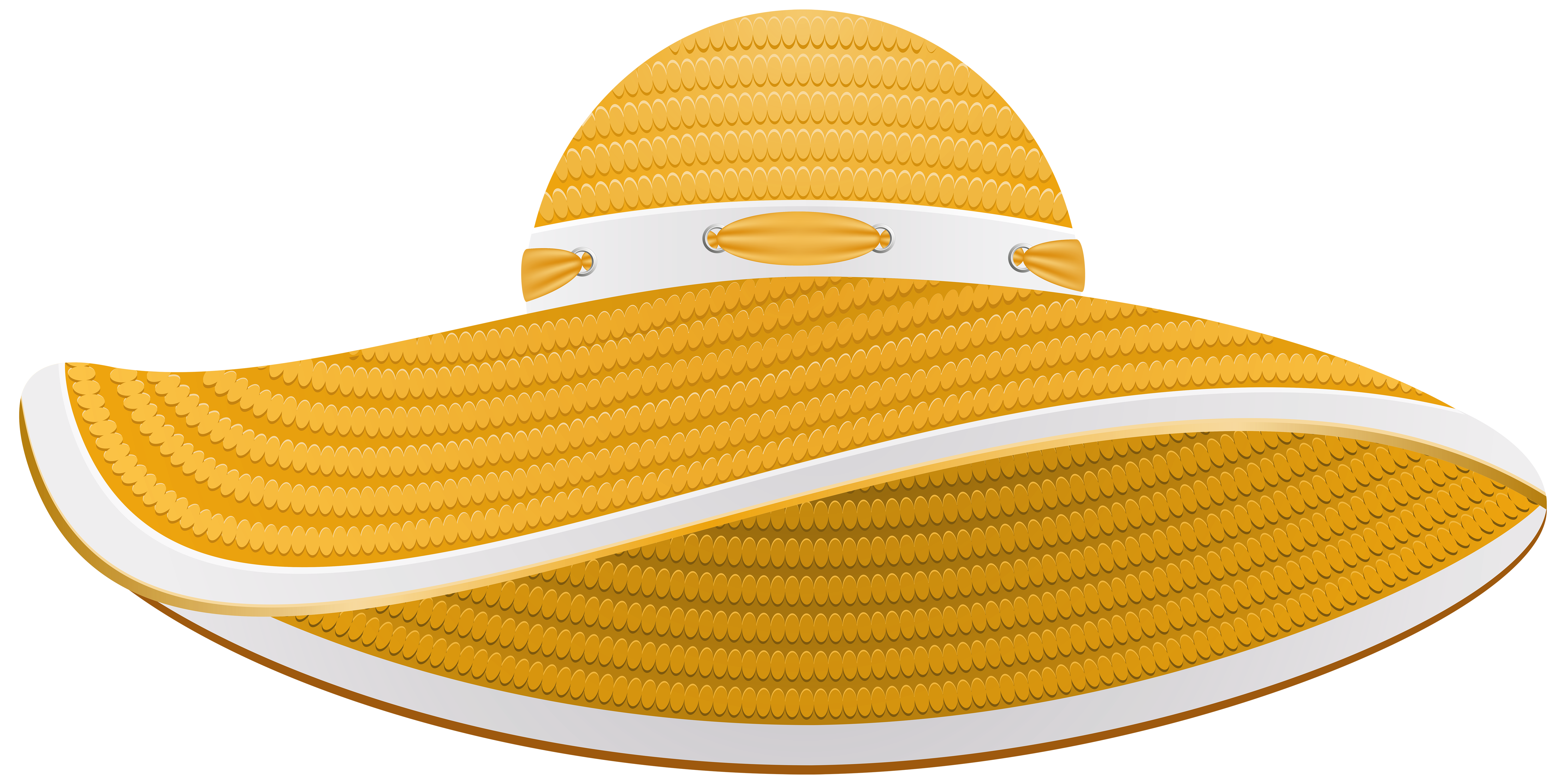 Yellow Summer Female Hat Transparent PNG Clip Art Image