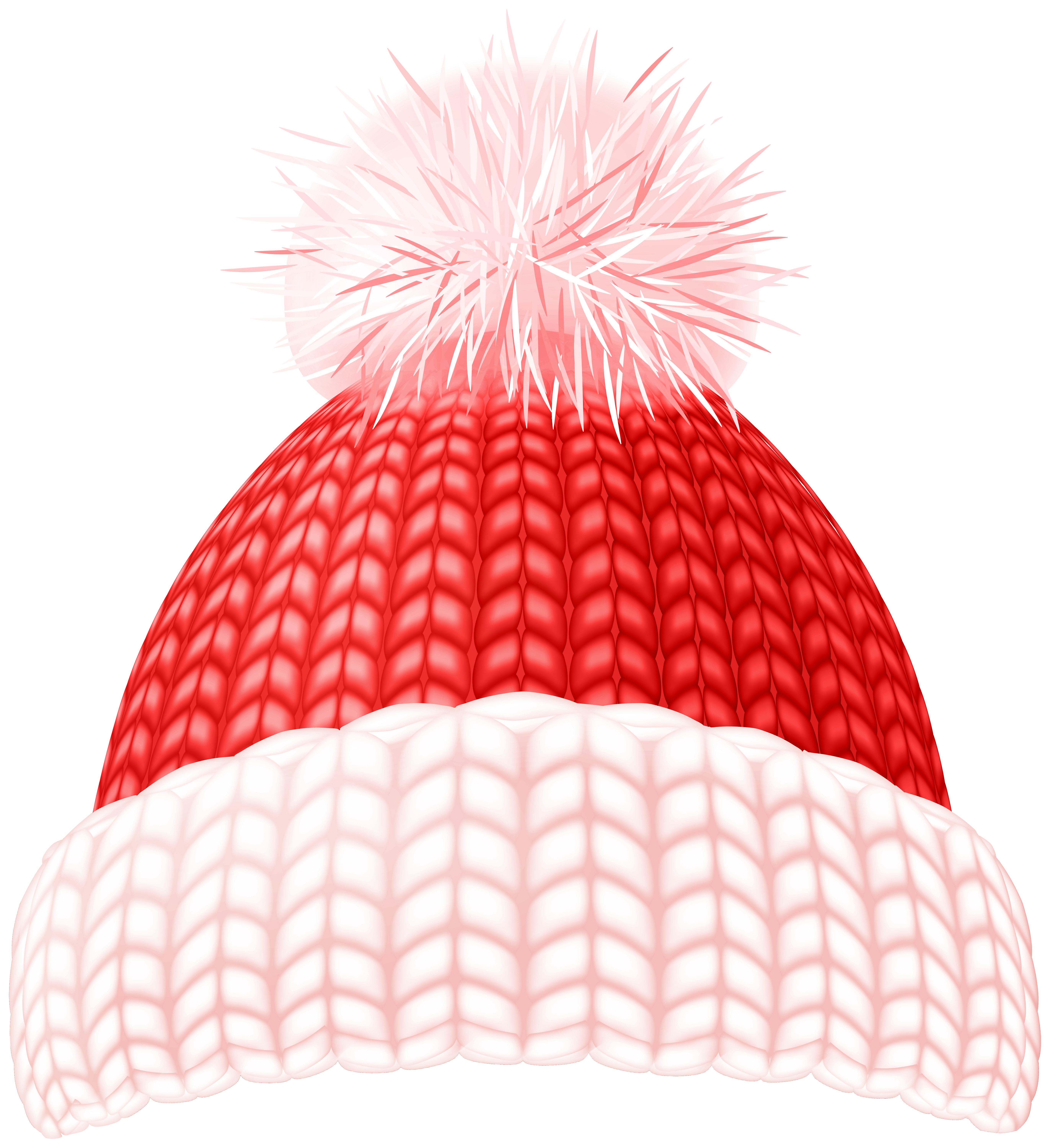 Red winter hat.