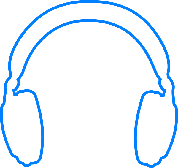 headphones clipart blue