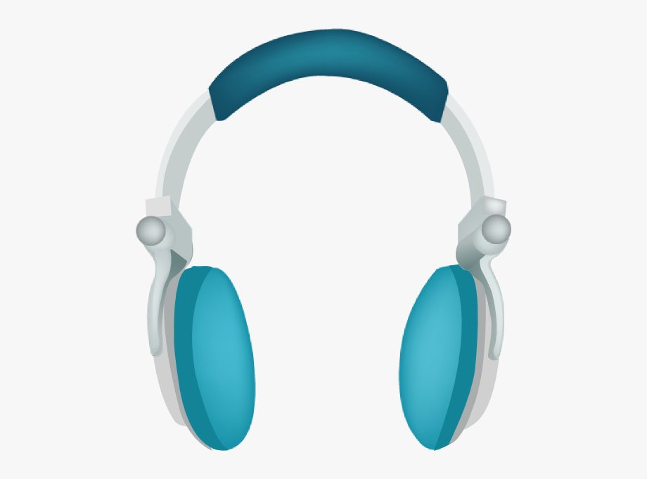 Blue headphones clipart.