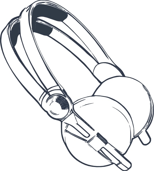 Computer headphones clip.