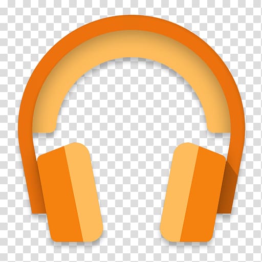Orange headphones illustration.