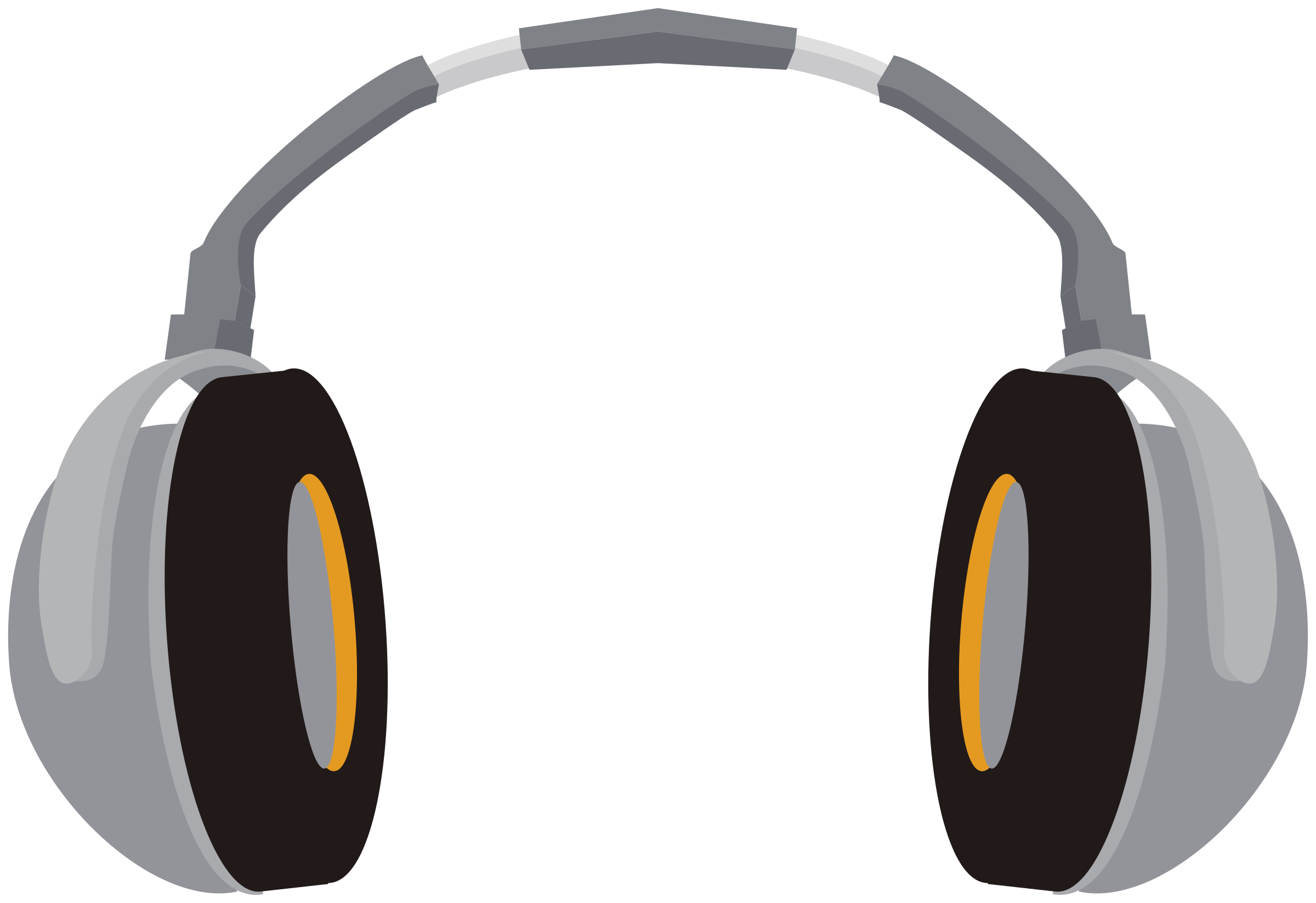 Headphones clipart orange, Headphones orange Transparent