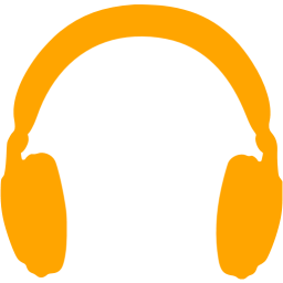 Orange headphones icon.