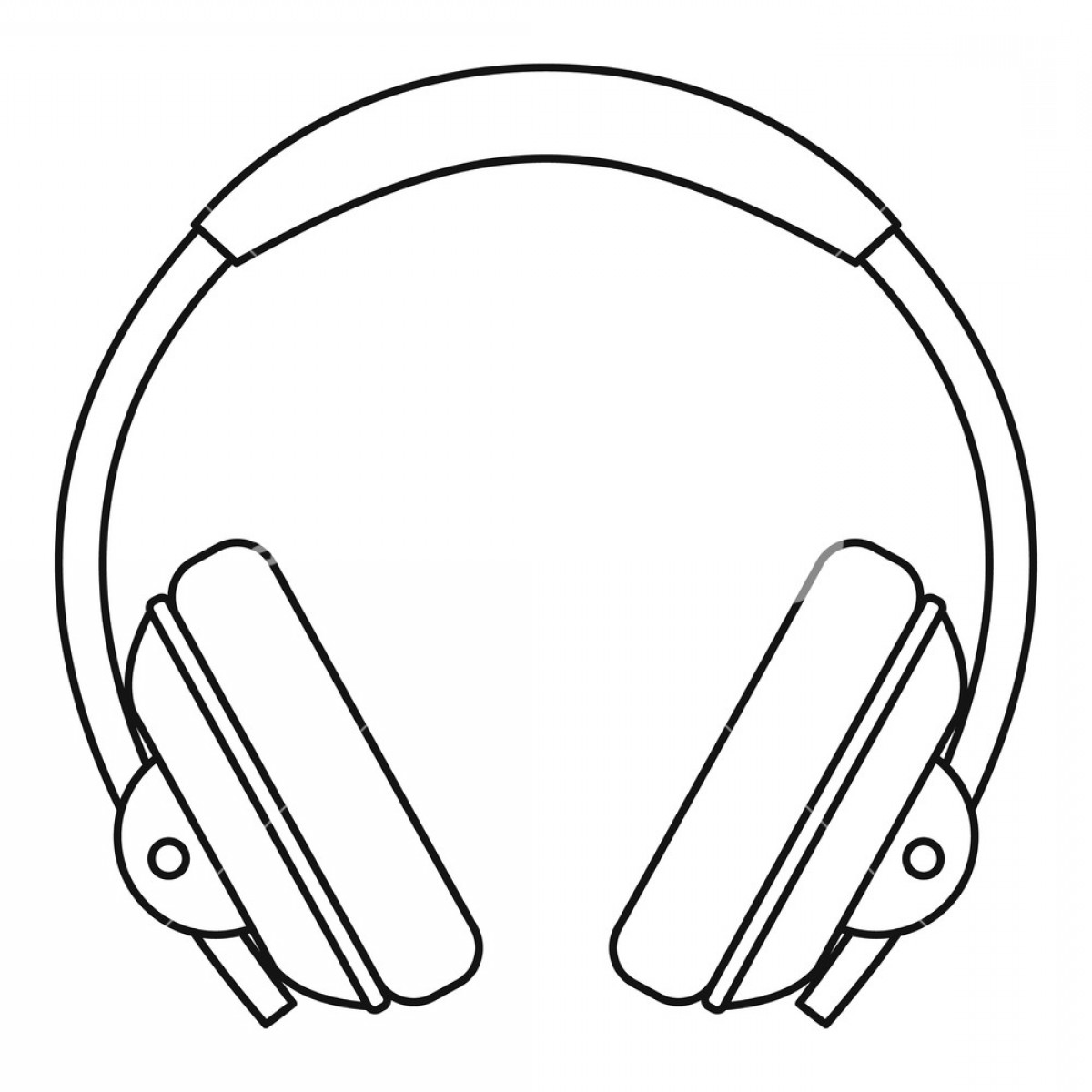 headphones clipart outline