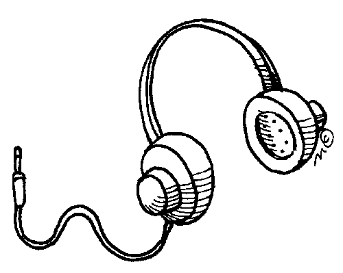 Free Headphones Clipart Black And White, Download Free Clip