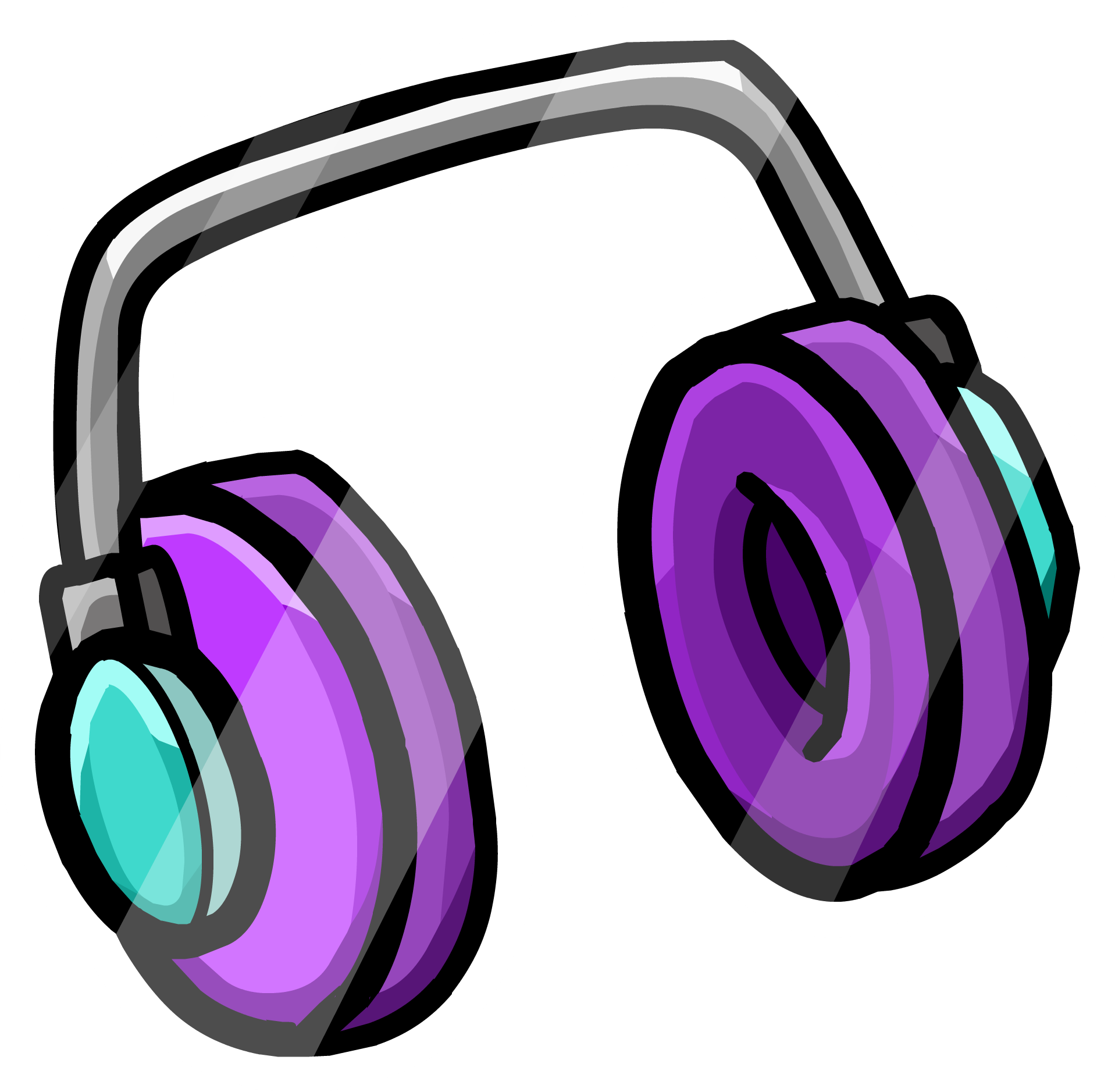 Headphone clipart purple.