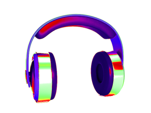 Wierd purple headphones.