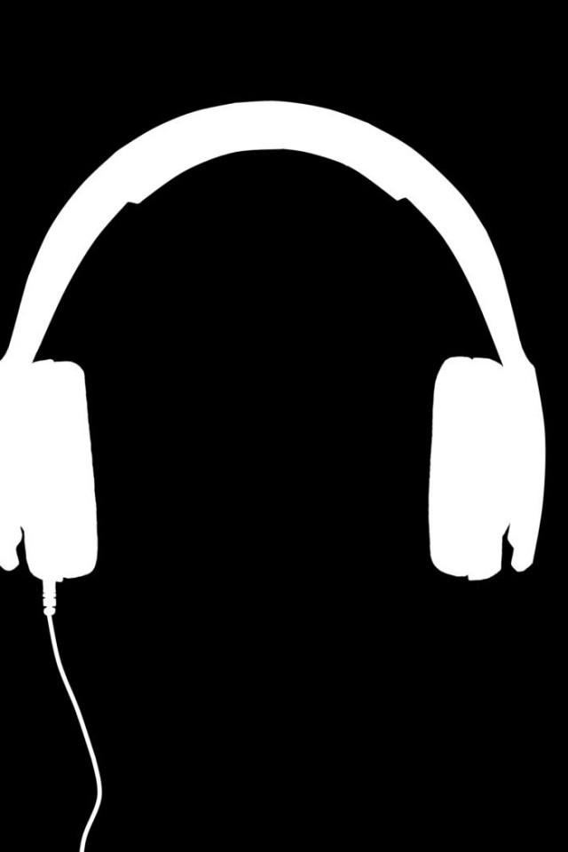 1 Miscellaneous Digital Art Black White Headphones