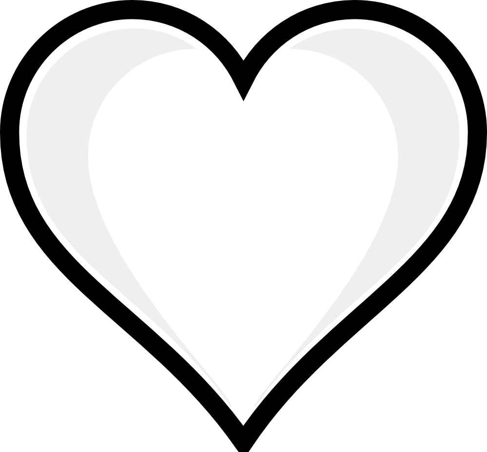 Heart Clipart Black and White