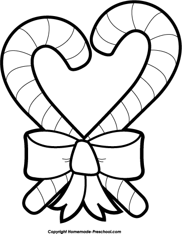 heart clipart black and white candy