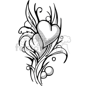 Hearts of soul mates clipart